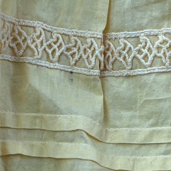 NWT Lane Bryant 14,Yellow Strapless Smocked 100% Cotton Feminine Bohemian Blouse - Picture 12 of 14